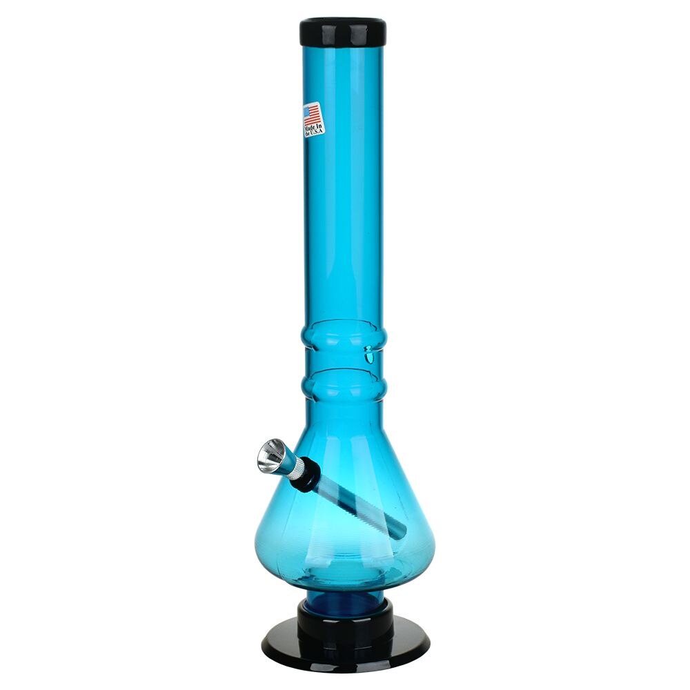 Beaker Base Acrylic Water Pipe | 12" | Colors Vary