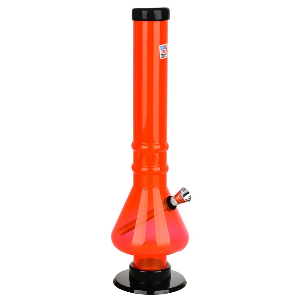 Beaker Base Acrylic Water Pipe | 12" | Colors Vary