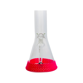 MAV PRO Beaker Bumper Bottom Protector in pink, front view on seamless white background