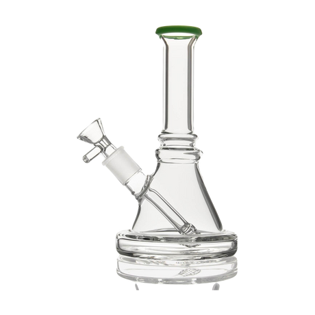 PILOT DIARY 7'' Glass Beaker Base Bong with Green Accents - Front View