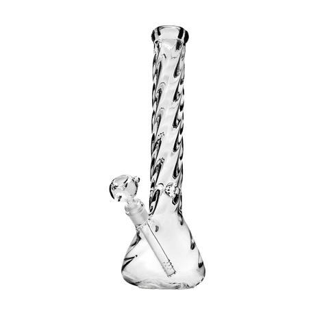 PILOT DIARY 16" Borosilicate Glass Beaker Bong with Spiral Design, 9mm Thick