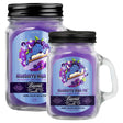 Beamer Candle Co. Blueberry High Pie Scented Mason Jar Candle in Large Size, Front View