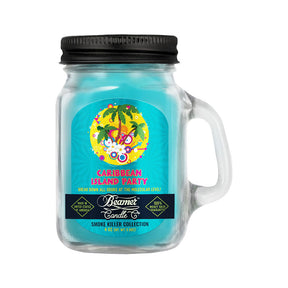 Beamer Candle Co. Large Mason Jar Candle, Caribbean Island Party scent, front view on white background