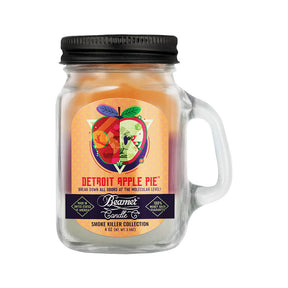 Beamer Candle Co. large soy wax mason jar candle, Detroit Apple Pie scent, front view