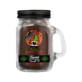 Beamer Candle Co. Italian Espresso Crack Mason Jar Candle, Large Soy Wax Blend