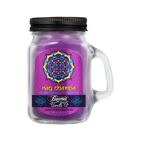 Beamer Candle Co. Nag Champa Mason Jar Candle, USA-made soy wax blend, front view