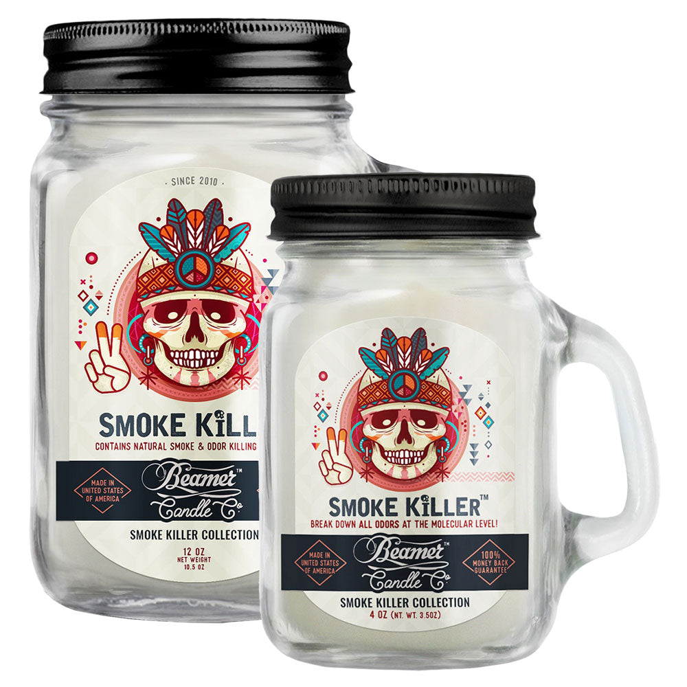 Beamer Candle Co. Smoke Killer soy wax blend mason jar candles, large size, front view