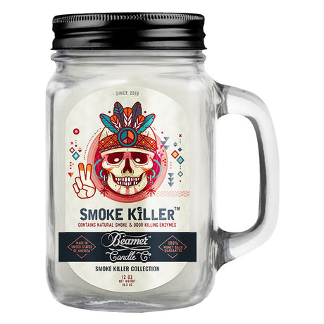 Beamer Candle Co. Large Mason Jar Candle - Smoke Killer, USA Made Soy Wax Blend