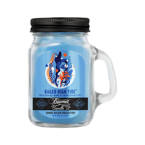 Beamer Candle Co. 4oz Mini Mason Jar Candle, Rager High Tide scent, front view on white background