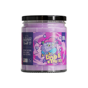 Beamer Candle Co. Dopeberries Odor Killer 7oz Glass Jar Candle, Black Label, USA Made