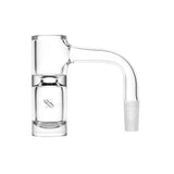 Bear Quartz Auto HighBrid Banger, 10mm Male Joint, 90 Degree, Clear Quartz Side View