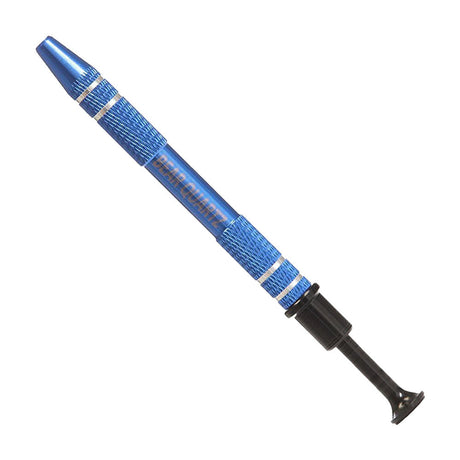 Bear Quartz Bear Claws Grab Tool with blue textured grip for dab rigs, front view on white background