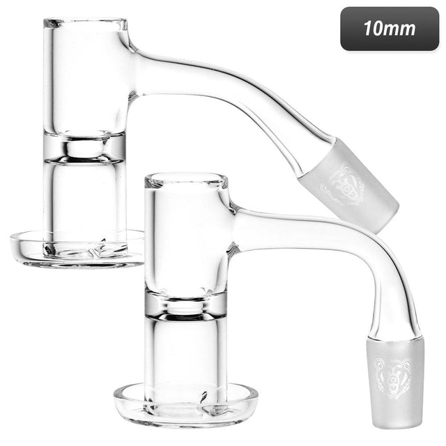 Bear Quartz Bear Slurper Banger for Dab Rigs, 10mm Male Joint, High-Quality Quartz, Front View