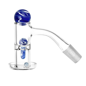 Bear Quartz Slurper Banger & Marble Set for Dab Rigs, 14mm Male Joint, 90 Degree Angle