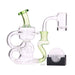 Bear Quartz BQ Cycler Recycler Dab Rig with Quartz Banger and Carb Cap, 5.5" 14mm Female Joint