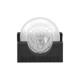 Bear Quartz BQ Sphere Carb Cap for Dab Rigs, Front View on Seamless White Background