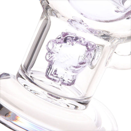 Bear Quartz BQ Sphere Dab Rig close-up, featuring detailed bear logo on high-quality quartz