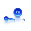 Bear Quartz Hanging Pillar Terp Marble Set for Bongs, Blue Quartz, Front View