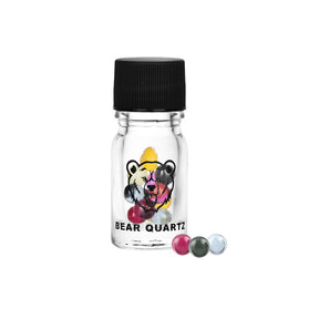 Bear Quartz Terp Pearl Set with assorted colors, 6mm, in clear ISO jar - front view