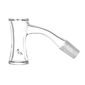 Bear Quartz Hourglass Banger 10mm Male Joint for Dab Rigs, Clear Quartz Side View