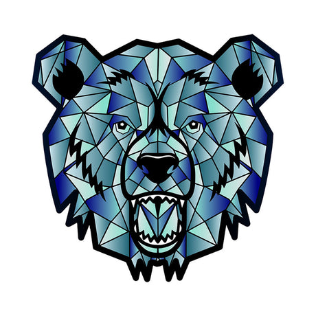 Bear Quartz x moodmats Dab Mat featuring an Iced Bear design, made of neoprene for dab rigs