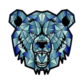 Bear Quartz x moodmats Dab Mat featuring an Iced Bear design, made of neoprene for dab rigs