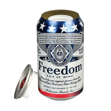 Budweiser Beer Can Diversion Stash Safe - 12oz - Front View with Open Lid