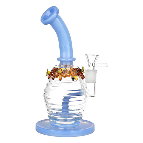 Beez Kneez Honeypot Glass Water Pipe, 8.25" with Disc Percolator and 14mm Joint, Front View