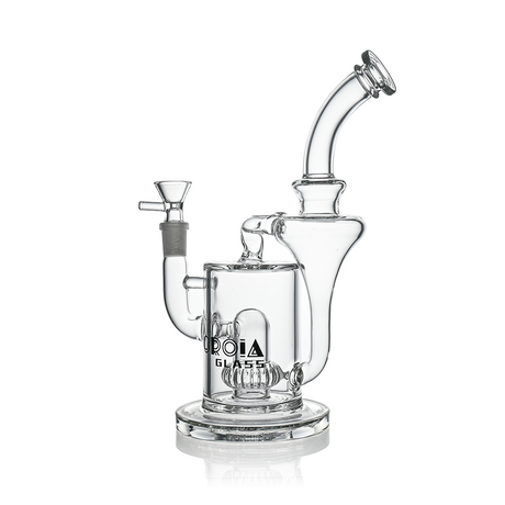 10" Hourglass Recycler Scientific Bong with Crown Perc | Croia Glass