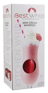 Best Whip Steel Cream Dispenser with Attachments in Box, Front View