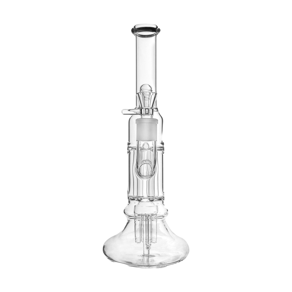 PILOTDIARY 12 Inch Tree Perc Bong with Clear Glass Design - Front View