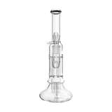 PILOTDIARY 12 Inch Tree Perc Bong with Clear Glass Design - Front View