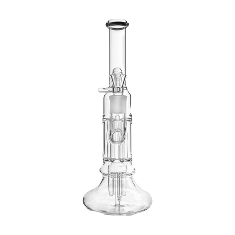 PILOTDIARY 12 Inch Tree Perc Bong with Clear Glass Design - Front View