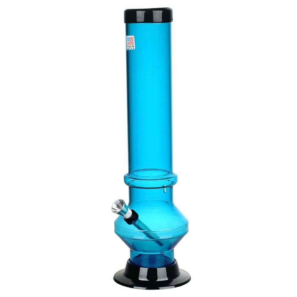 Beveled Edge Acrylic Water Pipe | 12" | Colors Vary