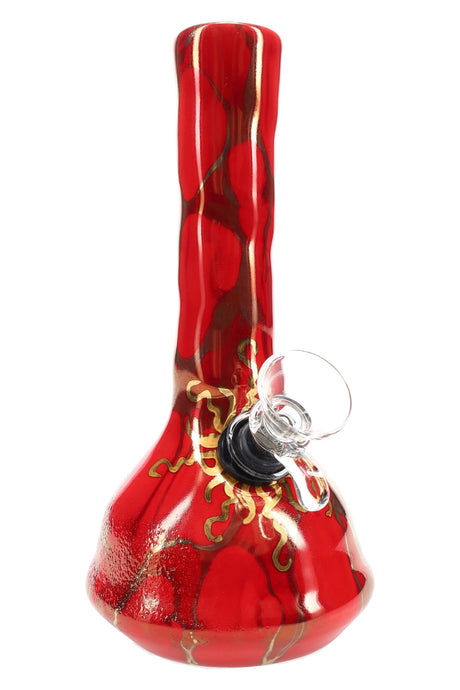 Ancient Creations Ceramics 6″ Ceramic Beaker Bong – 22K Gold – US-Made