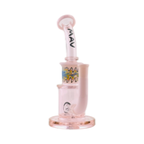 MAV Glass Birthday Cake Wig Wag Reversal Topping Dab Rig with Pink Accents - Front View