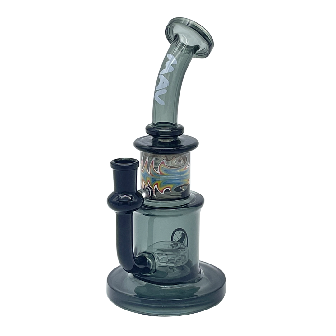 MAV Glass Birthday Cake Wig Wag Reversal Topping Dab Rig with Intricate Design