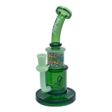 MAV Glass Birthday Cake Wig Wag Reversal Topping Dab Rig in Green - Front View