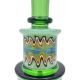 MAV Glass Birthday Cake Wig Wag Reversal Topping Dab Rig with Colorful Accents - Front View