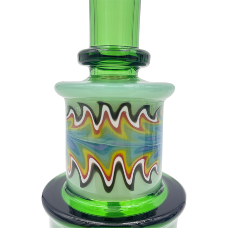 MAV Glass Birthday Cake Wig Wag Reversal Topping Dab Rig with Colorful Accents - Front View