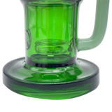 MAV Glass Birthday Cake Wig Wag Reversal Topping Dab Rig in Vibrant Green - Close-Up