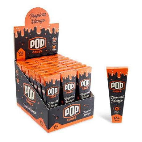 Pop Cones 1 ¼ Unbleached Cones - Tropical & Fruit Mix 24ct Display