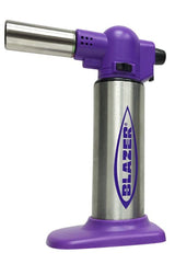Blazer Big Buddy Torch in purple, portable design, ideal for concentrates and dry herbs - front view