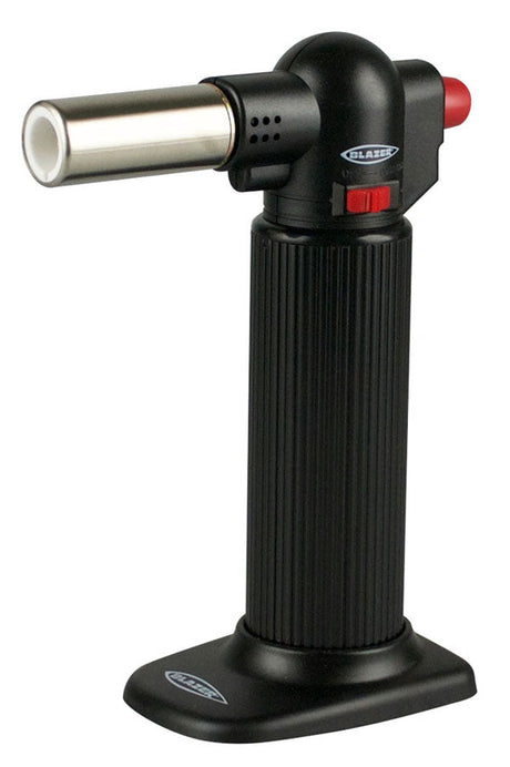Blazer Big Buddy Torch Lighter in Black - Front View - Portable and Refillable for Dab Rigs