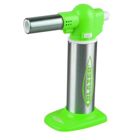 Blazer Big Buddy Torch Lighter in Green, Portable Design, Ideal for Dab Rigs and Bongs, Front View