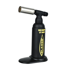 Blazer Big Shot GT 8000 Black Dab Torch Lighter, 7.5" Brass Torch for Concentrates, Side View