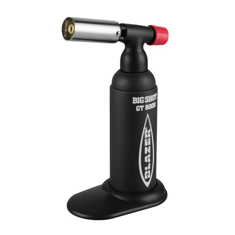 Blazer Big Shot Torch Lighter in Black - Side View on White Background, Ideal for Dab Rigs