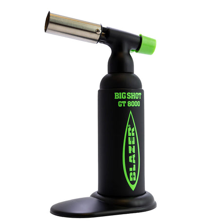Blazer Big Shot Torch Lighter - Black & Neon Green Limited Edition - Front View