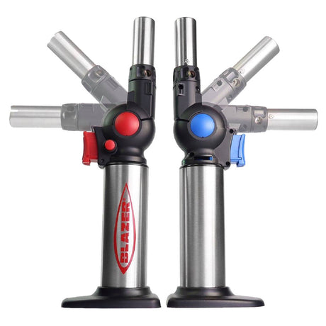 Blazer FX-1000 Turbo Torch, Dual Flame, Red and Blue, for Dab Rigs, Front View