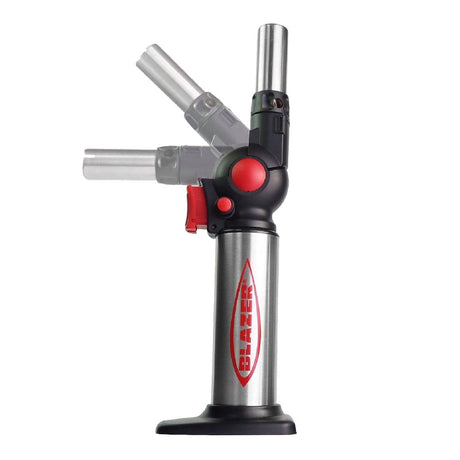 Blazer FX-1000 Red Dual Flame Turbo Torch for Dab Rigs, Front View on White Background